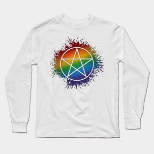 Rainbow Pentacle Long Sleeve T-Shirt